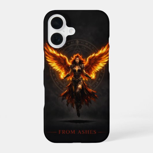 From Ashes Phoenix Angel iPhone 16 Case Hoesje (Achterkant)