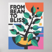 From Bean to Bliss Coffee Poster (Voorkant)