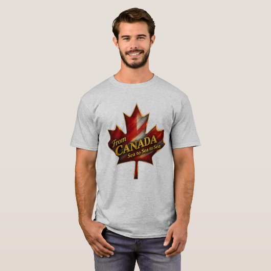 From Canada – Sea to Sea to Sea Maple Leaf T-Shirt (Voorkant volledig)
