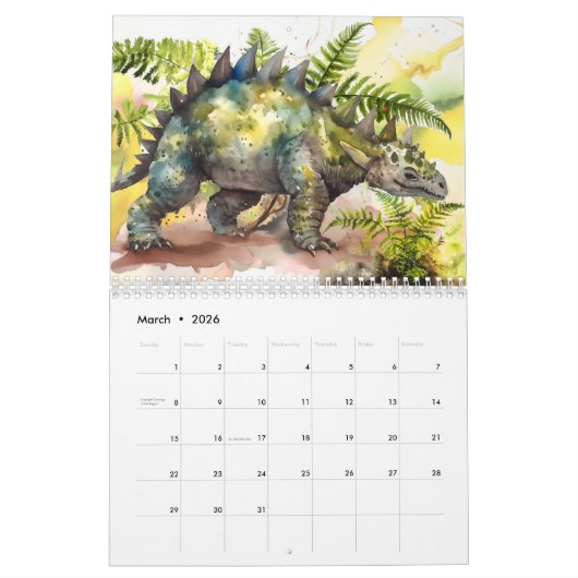 From Dinosaurs to Sabertooths – 2026 Calendar Kalender (Mar 2026)