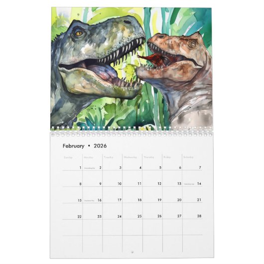 From Dinosaurs to Sabertooths – 2026 Calendar Kalender (Feb 2026)