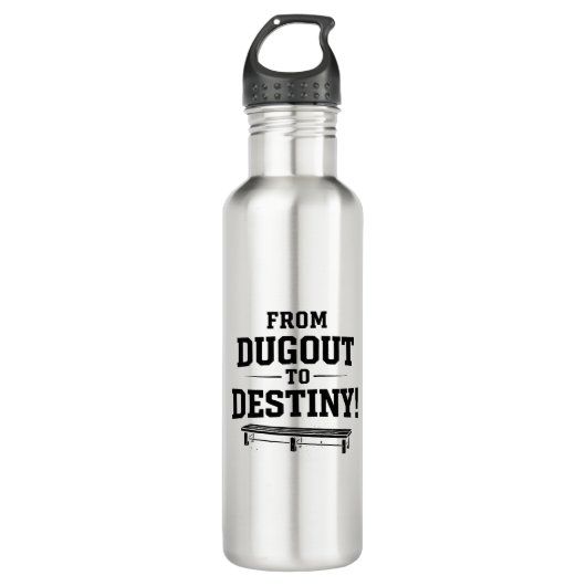 From Dugout To Destiny Professional Baseball Bench Waterfles (Voorkant)