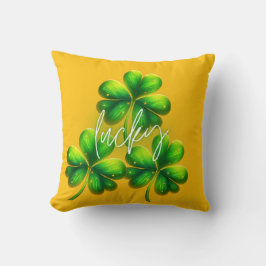 From emerald green to lucky clovers kussen