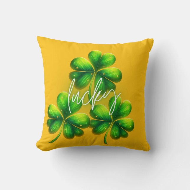 From emerald green to lucky clovers kussen (Voorkant)