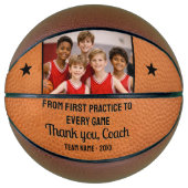 From First Practice to Every Game Thank You Coach  Basketbal (Voorkant)