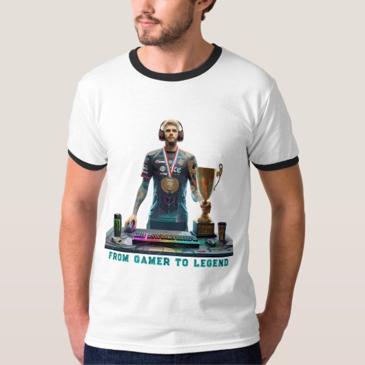 From Gamer To Legend Esports Champion Shirt (Voorkant)