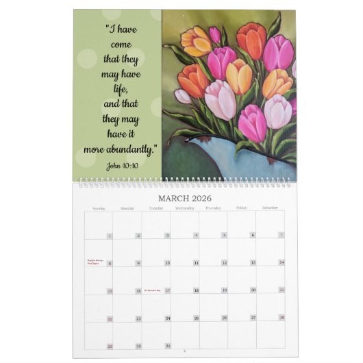 "From Glory to Glory" 2026 Scripture Calendar Kalender (Mar 2026)