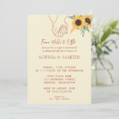 From ‘Hello’ to ‘I Do’ Rehearsal Dinner Invitation Kaart (Staand voorkant)