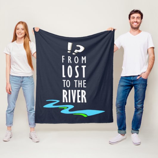From lost to the river fleece deken (In situ)