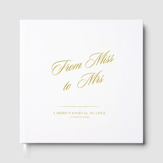 From Miss To Mrs Guest Book Gastenboek (Voorkant)