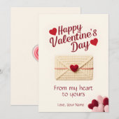 From My Heart to Yours Valentine Card Feestdagenkaart (Voorkant / Achterkant)