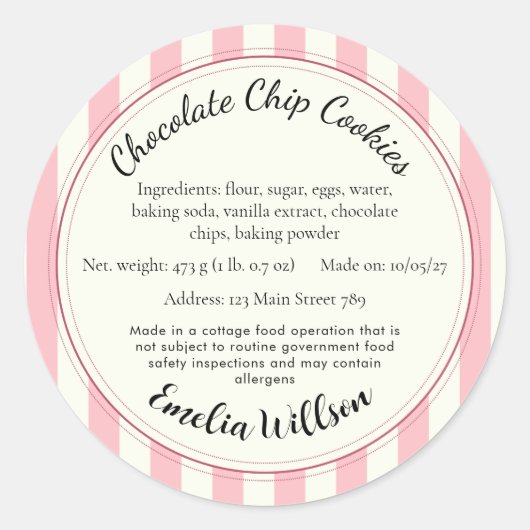 From my small kitchen Cottage Law Cookie Label (Voorkant)