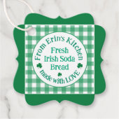 From NAME Kitchen Made with Love Irish Green Check Bedankjes Labels (Voorkant)