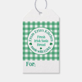 From NAME Kitchen Made with Love Irish Green Check Cadeaulabel