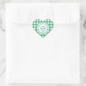 From NAME Kitchen with Love Irish Green Check  Hart Sticker (Tas)