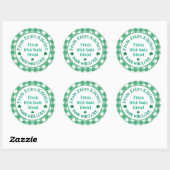 From NAME Kitchen with Love Irish Green Check  Ronde Sticker (Vel)