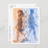 From Neanderthal to Modern Human Postcard Feestdagenkaart (Voorkant / Achterkant)