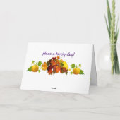 From our Family to Yours, Thanksgiving Kaart (Achterkant)