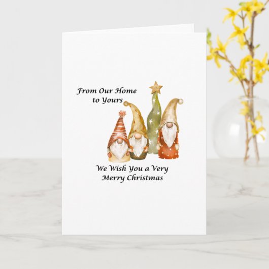 From Our Home to Yours on a Christmas  Kaart (Gele Bloem)