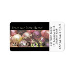 From our new Home pastel ornaments Etiket<br><div class="desc">After all the work and stress, tell them you have a new address! There is no better ( and easier!) way to spread the news than adding this label to your Christmas post. There are many different designs available, so pick the design and wording you like. There are also matching...</div>