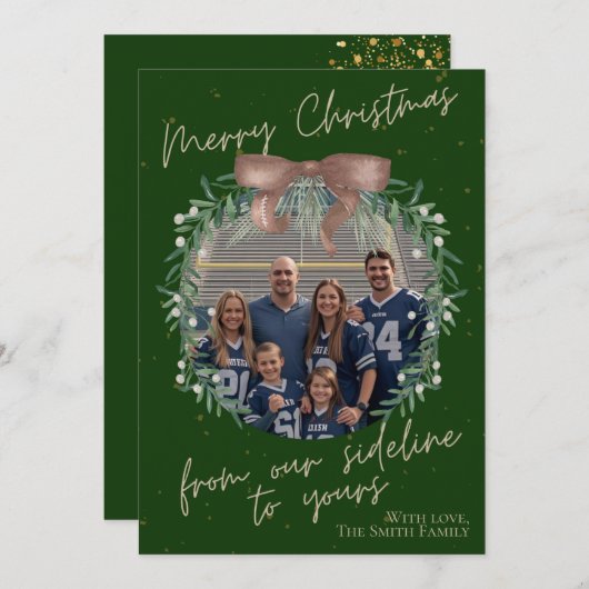 From Our Sideline to Yours Photo Card Feestdagenkaart (Voorkant / Achterkant)