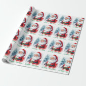 From Santa Claus Add Child's Name Christmas Roll Cadeaupapier (Uitgerold)