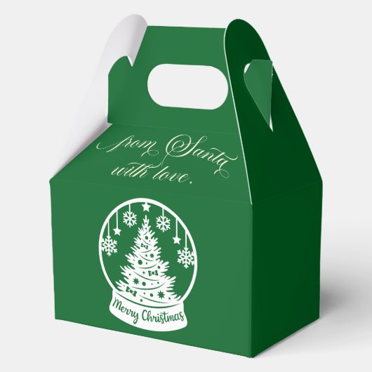 From Santa With Love Snow Globe Christmas Tree Bedankdoosjes (Voorkant)