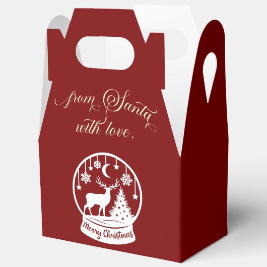 From Santa With Love Snow Globe Deer Bedankdoosjes (Open)
