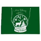 From Santa With Love Snow Globe Deer Groot Cadeauzakje (Voorkant)