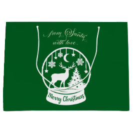 From Santa With Love Snow Globe Deer Groot Cadeauzakje