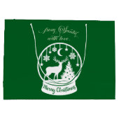 From Santa With Love Snow Globe Deer Groot Cadeauzakje (Achterkant)