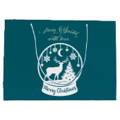 From Santa With Love Snow Globe Deer Groot Cadeauzakje (Achterkant)