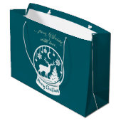 From Santa With Love Snow Globe Deer Groot Cadeauzakje (Achterkant Gekanteld)