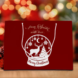 From Santa With Love Snow Globe Deer Groot Cadeauzakje