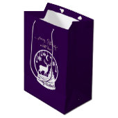 From Santa With Love Snow Globe Deer Medium Cadeauzakje (Voorkant Gekanteld)