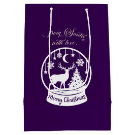 From Santa With Love Snow Globe Deer Medium Cadeauzakje