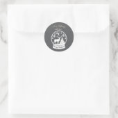 From Santa With Love Snow Globe Deer Ronde Sticker (Tas)