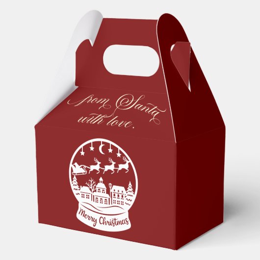 From Santa With Love Snow Globe Santa Bedankdoosjes (Voorkant)