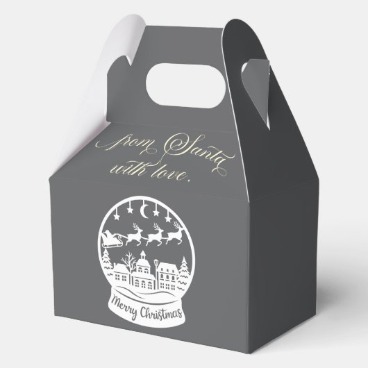 From Santa With Love Snow Globe Santa Bedankdoosjes (Voorkant)