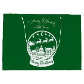 From Santa With Love Snow Globe Santa Groot Cadeauzakje (Achterkant)