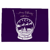 From Santa With Love Snow Globe Santa Groot Cadeauzakje (Achterkant)