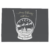 From Santa With Love Snow Globe Santa Groot Cadeauzakje (Achterkant)