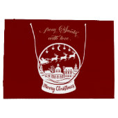 From Santa With Love Snow Globe Santa Groot Cadeauzakje (Achterkant)