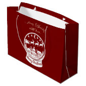 From Santa With Love Snow Globe Santa Groot Cadeauzakje (Achterkant Gekanteld)