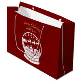 From Santa With Love Snow Globe Santa Groot Cadeauzakje (Voorkant Gekanteld)