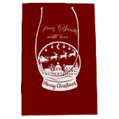 From Santa With Love Snow Globe Santa Medium Cadeauzakje (Voorkant)