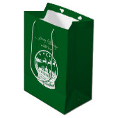 From Santa With Love Snow Globe Santa Medium Cadeauzakje (Voorkant Gekanteld)