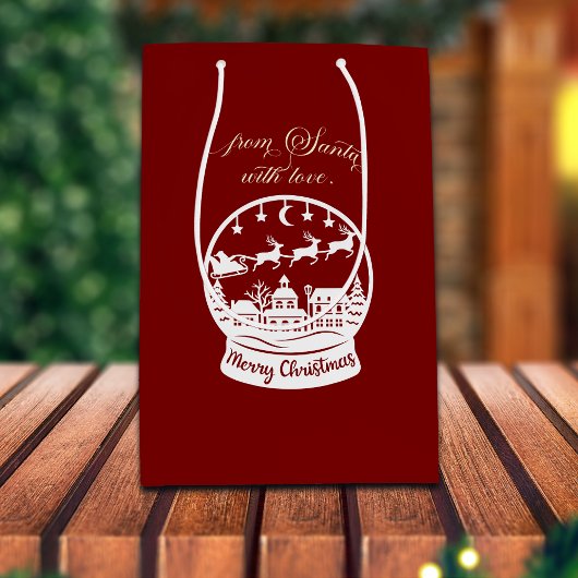 From Santa With Love Snow Globe Santa Medium Cadeauzakje