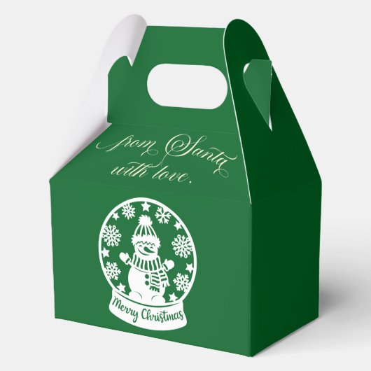 From Santa With Love Snow Globe Snowman Bedankdoosjes (Voorkant)