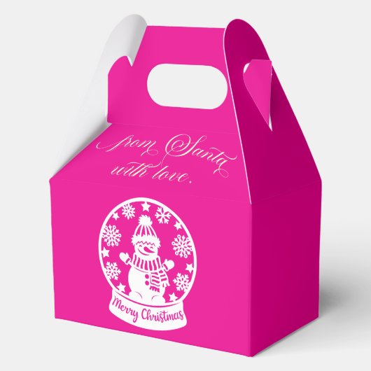 From Santa With Love Snow Globe Snowman Bedankdoosjes (Voorkant)